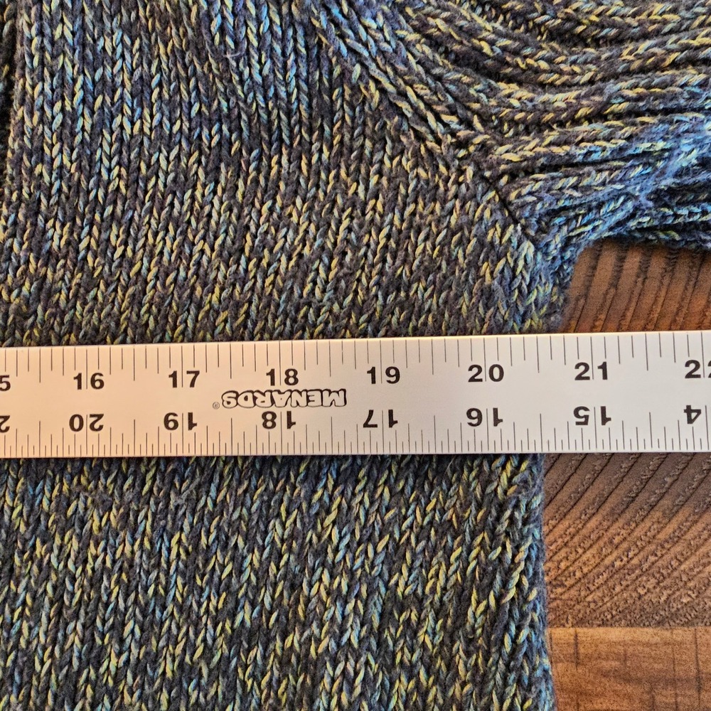 Old Navy Maternity Blue Textured Knit Hooded Pullover Sweater Tunic Large - Picture 4 of 5